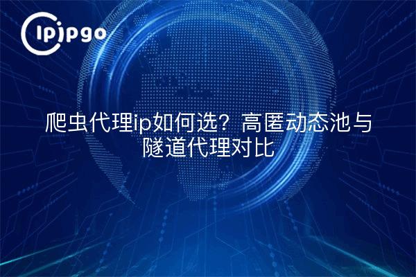爬虫代理ip如何选?高匿动态池与隧道代理对比