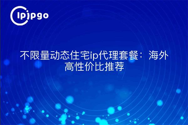 不限量动态住宅ip代理套餐:海外高性价比推荐