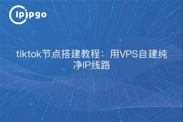 tiktok节点搭建教程:用VPS自建纯净IP线路