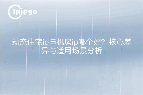 动态住宅ip与机房ip哪个好?核心差异与适用场景分析