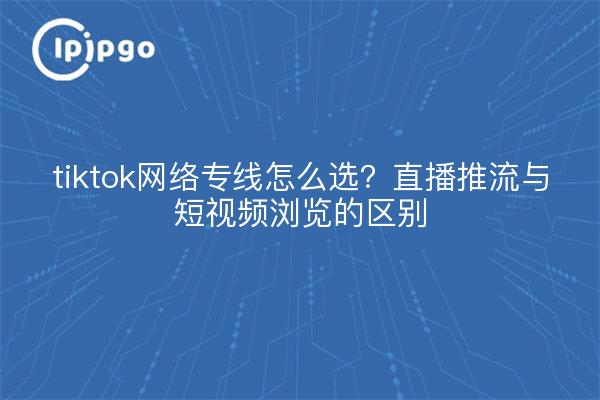 tiktok网络专线怎么选？直播推流与短视频浏览的区别