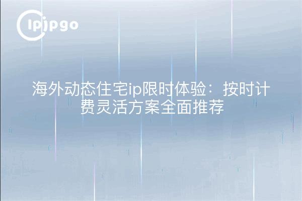 海外动态住宅ip限时体验:按时计费灵活方案全面推荐