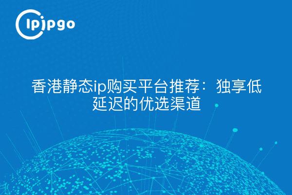 香港静态ip购买平台推荐:独享低延迟的优选渠道