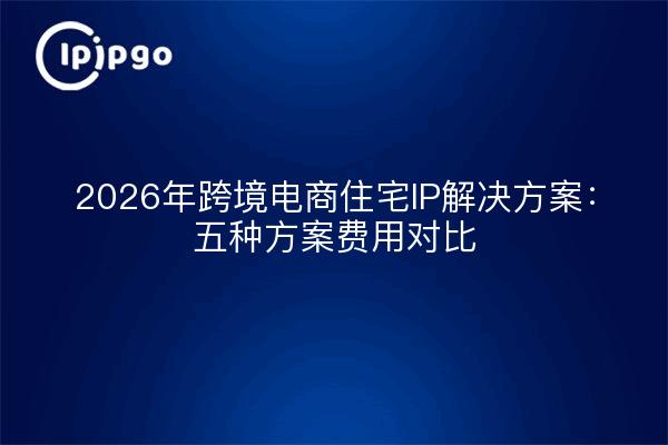 2026年跨境电商住宅IP解决方案：五种方案费用对比