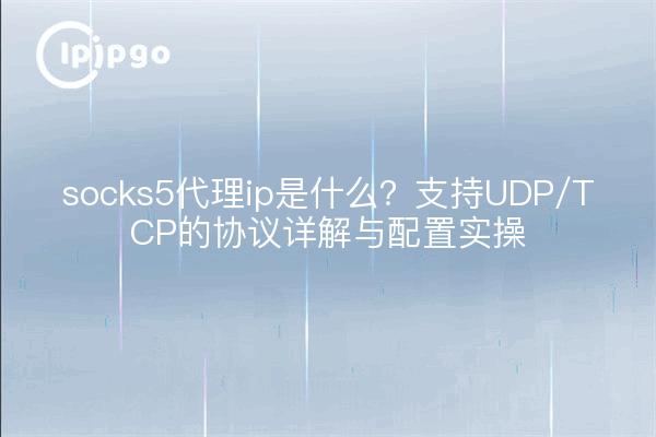 socks5代理ip是什么?支持UDP/TCP的协议详解与配置实操
