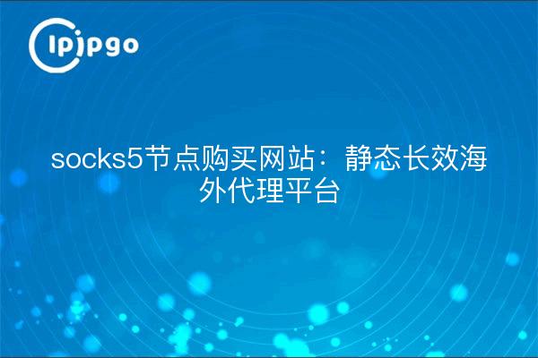 socks5节点购买网站：静态长效海外代理平台