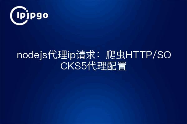 nodejs代理ip请求：爬虫HTTP/SOCKS5代理配置