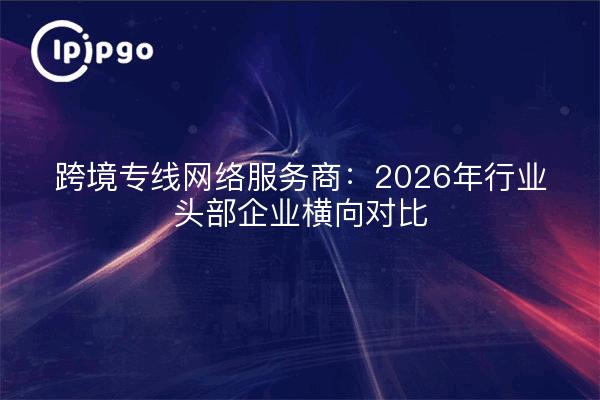 跨境专线网络服务商：2026年行业头部企业横向对比