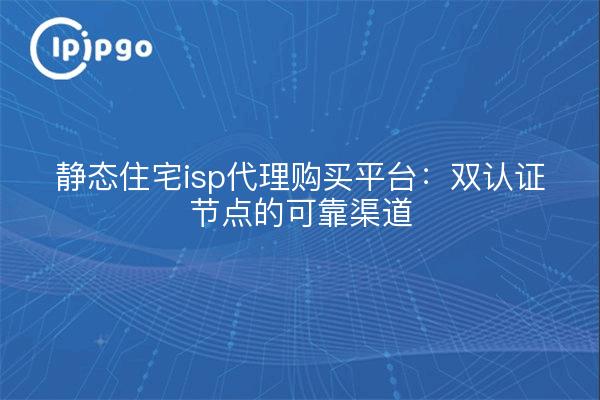 静态住宅isp代理购买平台：双认证节点的可靠渠道