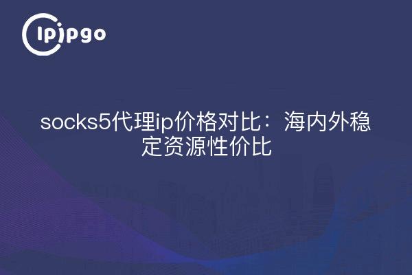 socks5代理ip价格对比:海内外稳定资源性价比