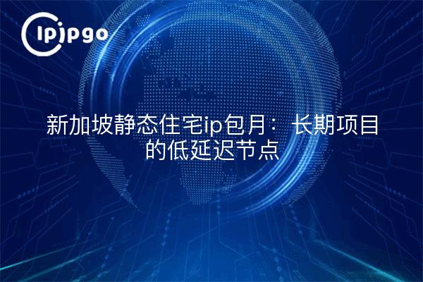新加坡静态住宅ip包月：长期项目的低延迟节点