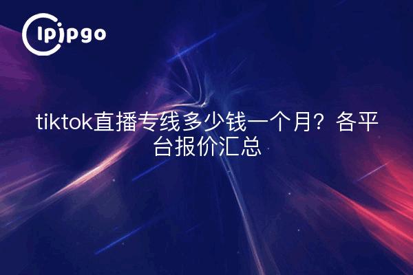 tiktok直播专线多少钱一个月？各平台报价汇总