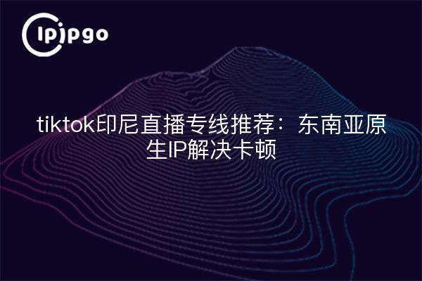 tiktok印尼直播专线推荐:东南亚原生IP解决卡顿