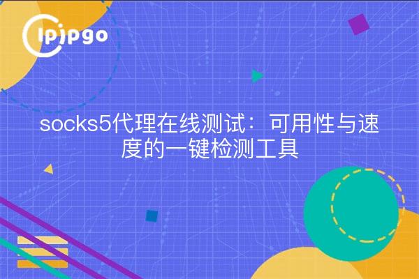 socks5代理在线测试：可用性与速度的一键检测工具