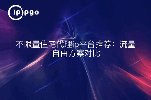 不限量住宅代理ip平台推荐：流量自由方案对比