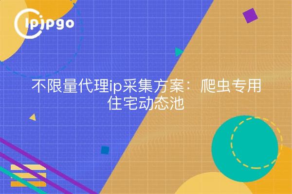 不限量代理ip采集方案:爬虫专用住宅动态池