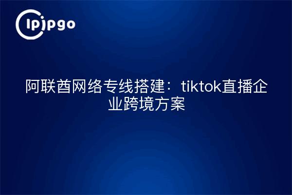 阿联酋网络专线搭建:tiktok直播企业跨境方案