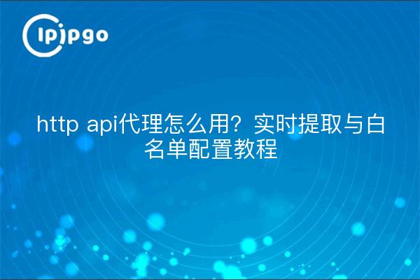 http api代理怎么用?实时提取与白名单配置教程