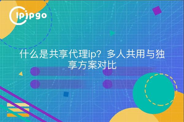 什么是共享代理ip?多人共用与独享方案对比