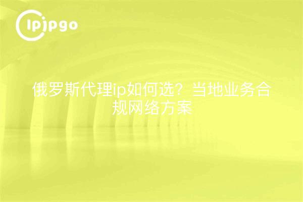 俄罗斯代理ip如何选?当地业务合规网络方案