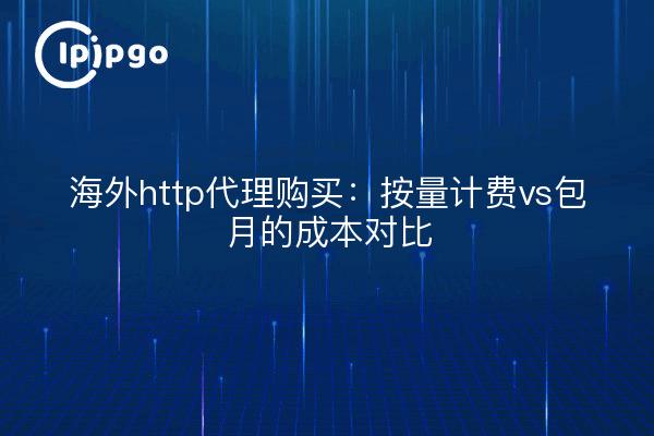 海外http代理购买：按量计费vs包月的成本对比