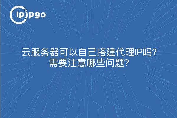 云服务器可以自己搭建代理IP吗？需要注意哪些问题？