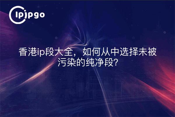 香港ip段大全，如何从中选择未被污染的纯净段？