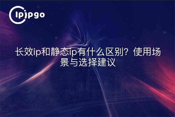 长效ip和静态ip有什么区别?使用场景与选择建议