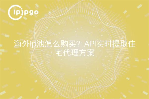 海外ip池怎么购买？API实时提取住宅代理方案