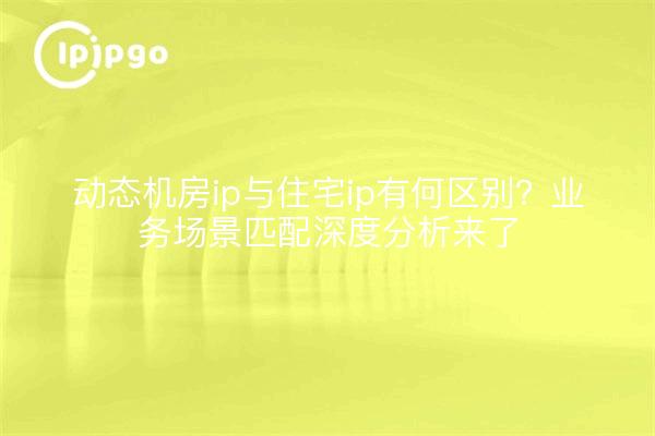 动态机房ip与住宅ip有何区别？业务场景匹配深度分析来了