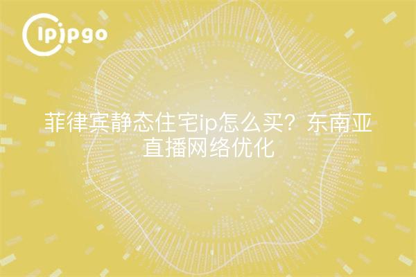 菲律宾静态住宅ip怎么买?东南亚直播网络优化