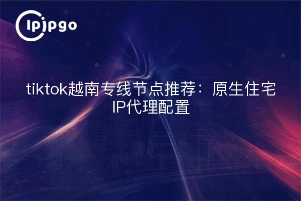 tiktok越南专线节点推荐：原生住宅IP代理配置