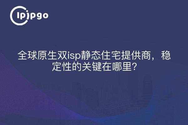 全球原生双isp静态住宅提供商,稳定性的关键在哪里?