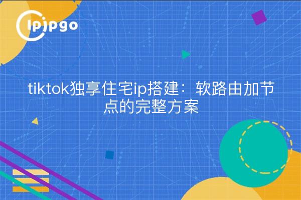 tiktok独享住宅ip搭建:软路由加节点的完整方案