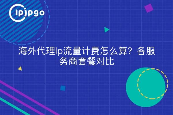 海外代理ip流量计费怎么算?各服务商套餐对比