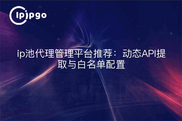 ip池代理管理平台推荐:动态API提取与白名单配置