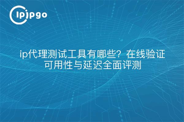 ip代理测试工具有哪些？在线验证可用性与延迟全面评测