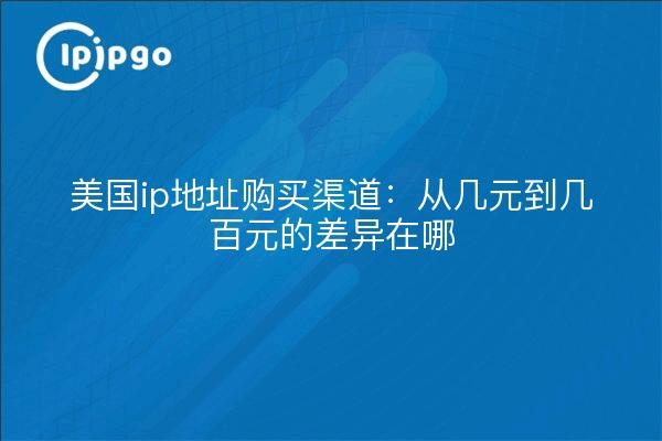 美国ip地址购买渠道：从几元到几百元的差异在哪