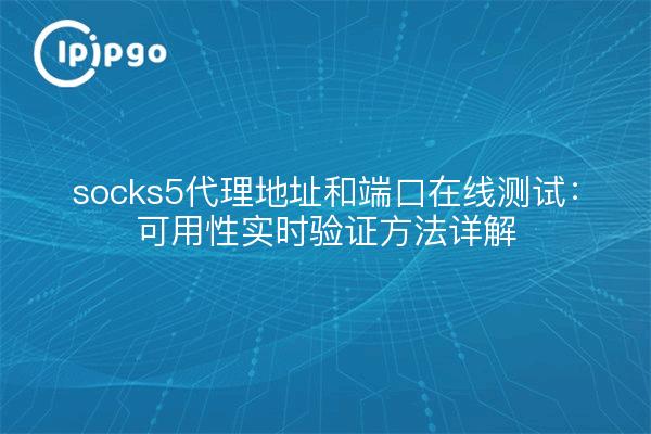 socks5代理地址和端口在线测试：可用性实时验证方法详解