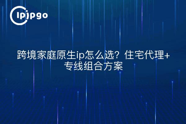 跨境家庭原生ip怎么选?住宅代理+专线组合方案