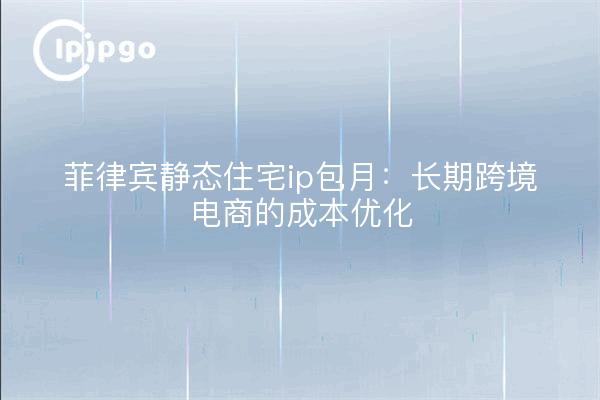 菲律宾静态住宅ip包月：长期跨境电商的成本优化