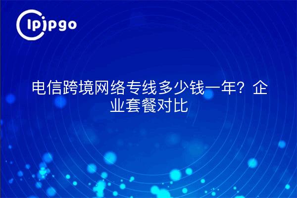 电信跨境网络专线多少钱一年?企业套餐对比