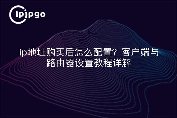 ip地址购买后怎么配置?客户端与路由器设置教程详解