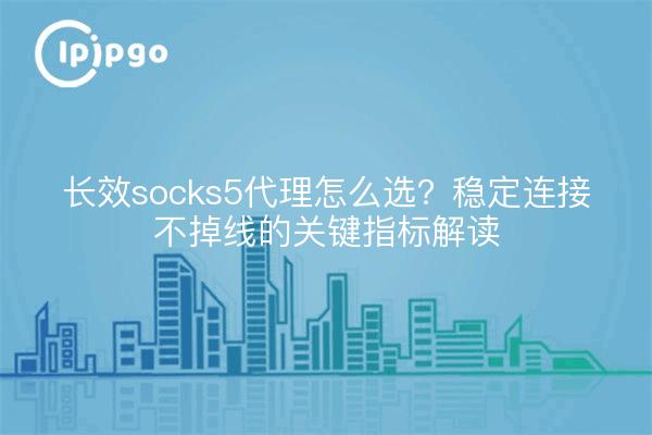 长效socks5代理怎么选？稳定连接不掉线的关键指标解读
