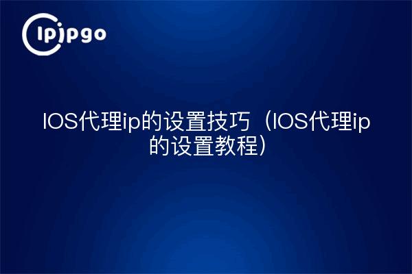 IOS代理ip的设置技巧(IOS代理ip的设置教程)
