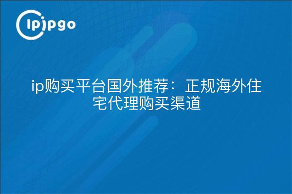 ip购买平台国外推荐:正规海外住宅代理购买渠道