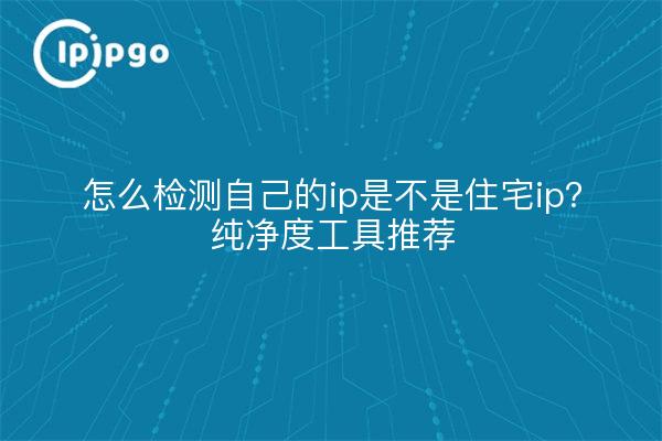 怎么检测自己的ip是不是住宅ip？纯净度工具推荐