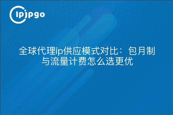 全球代理ip供应模式对比：包月制与流量计费怎么选更优
