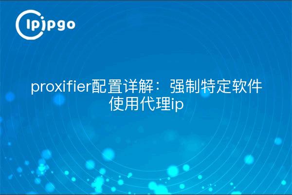 proxifier配置详解：强制特定软件使用代理ip