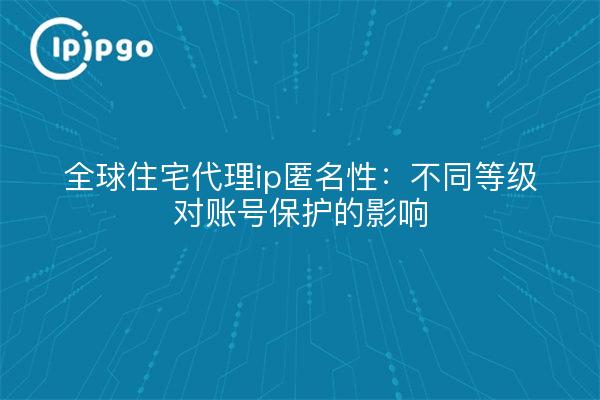 全球住宅代理ip匿名性:不同等级对账号保护的影响